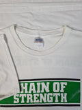 Vintage Gildan Shirt Chain Of Strength Hardcore Metal Merch Weiß XL