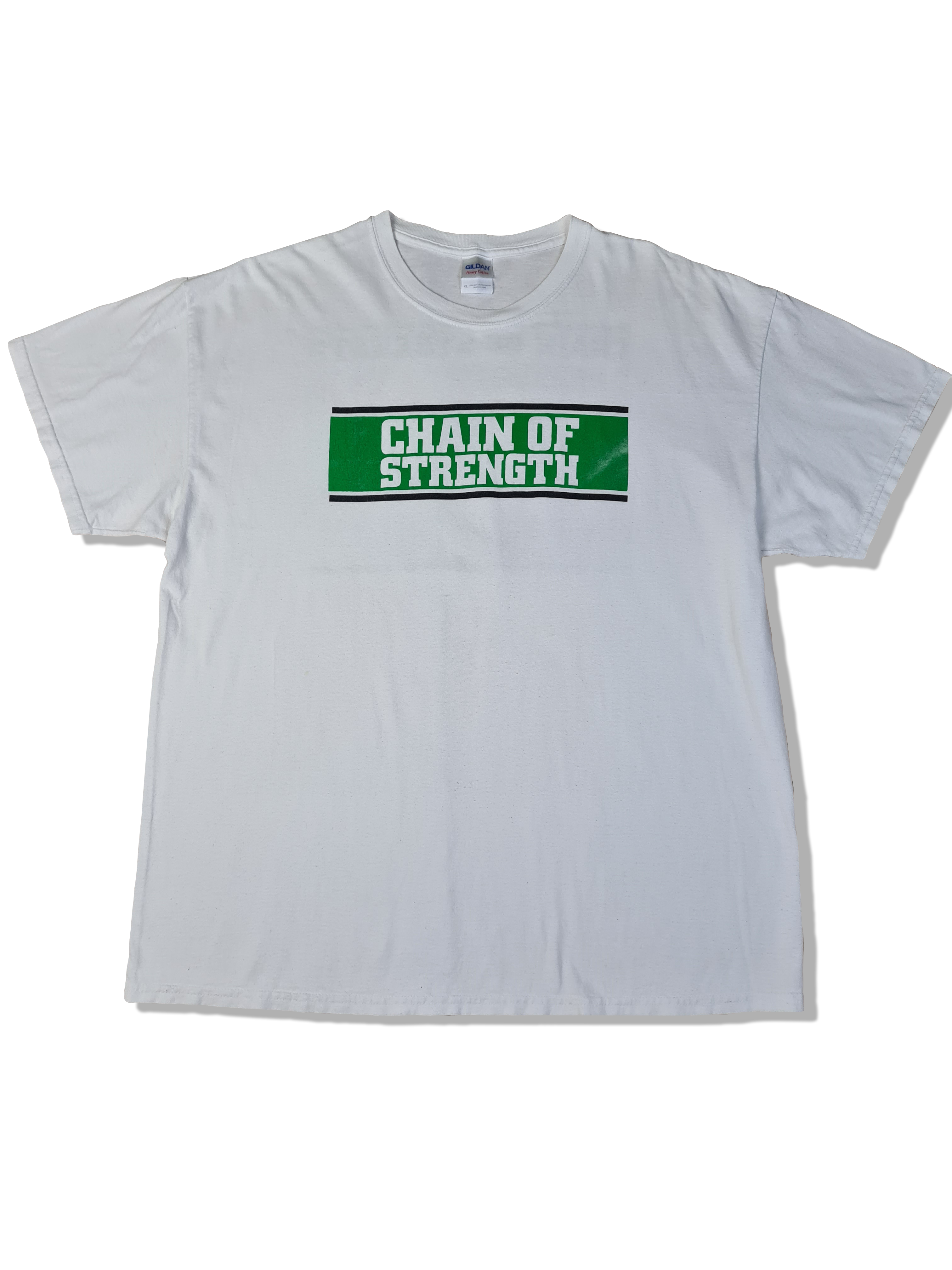 Vintage Gildan Shirt Chain Of Strength Hardcore Metal Merch Weiß XL - RareRags
