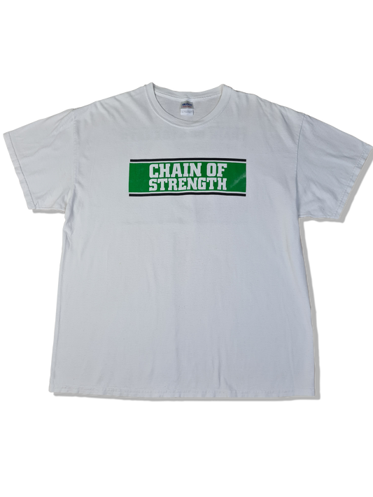 Vintage Gildan Shirt Chain Of Strength Hardcore Metal Merch Weiß XL