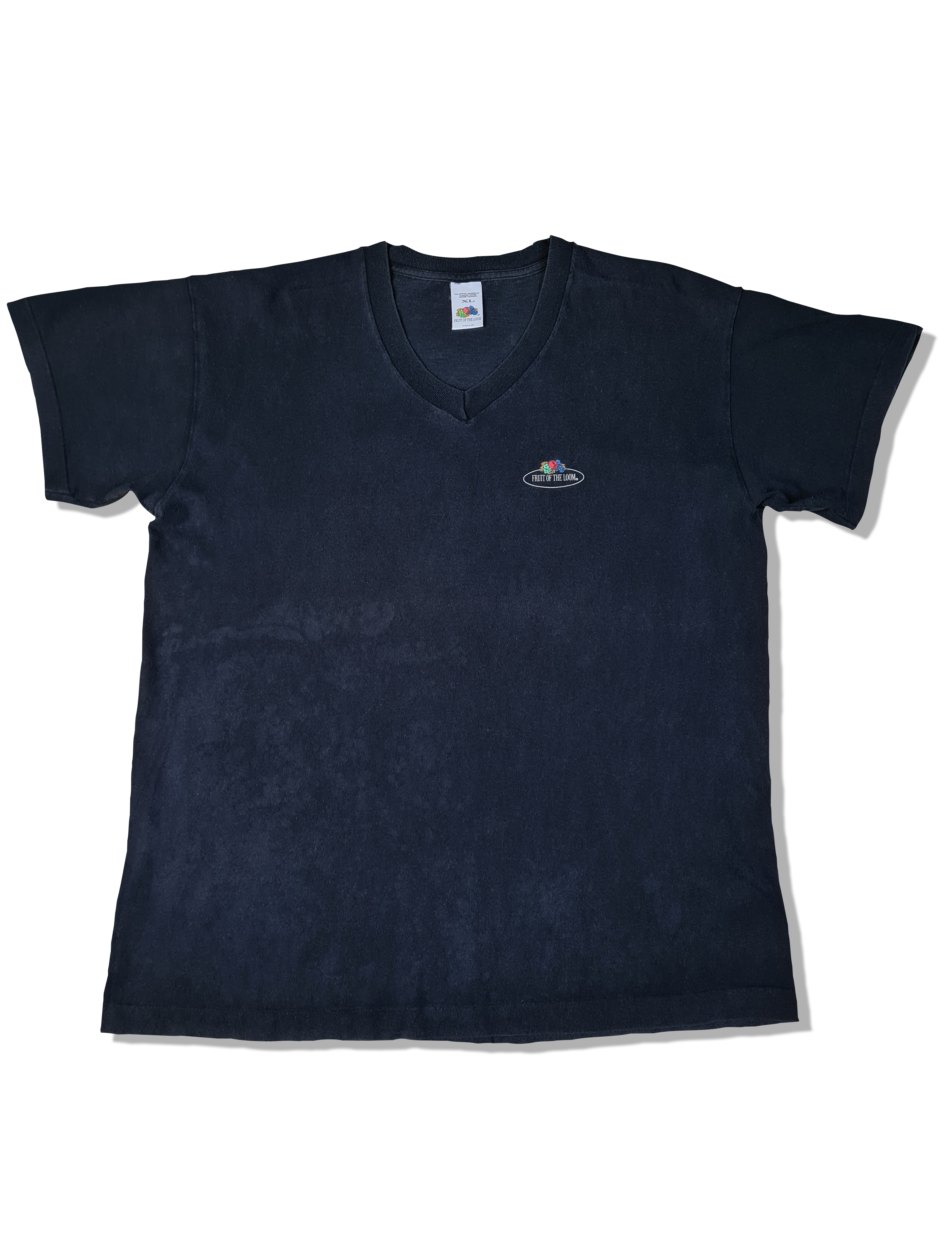Vintage Fruit Of The Loom Shirt Logo Blank Made In Ireland Schwarz XL - RareRags