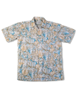 Vintage Mr. Chips 80s Hawaiihemd Made In Korea Blau Braun M