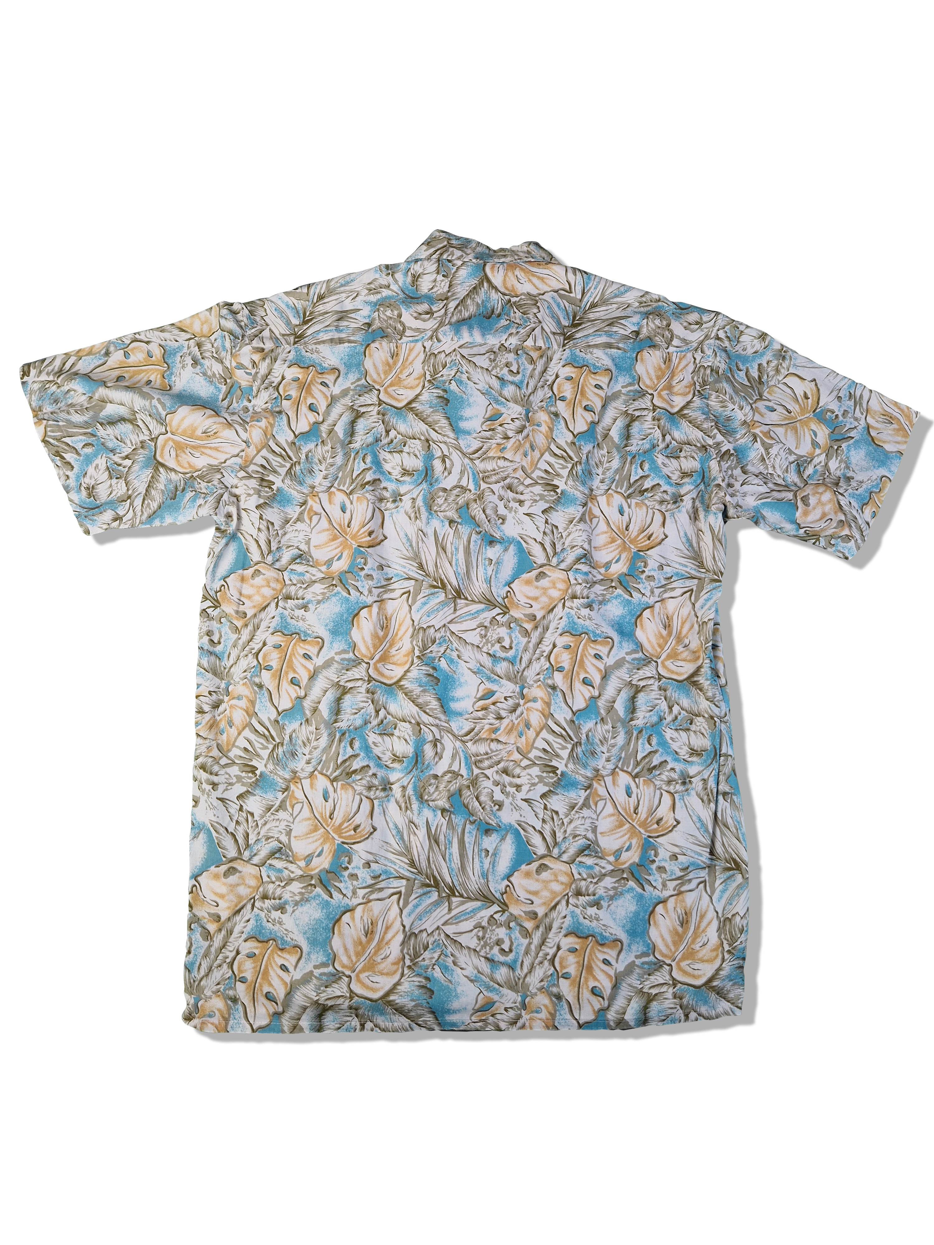 Vintage Mr. Chips 80s Hawaiihemd Made In Korea Blau Braun M