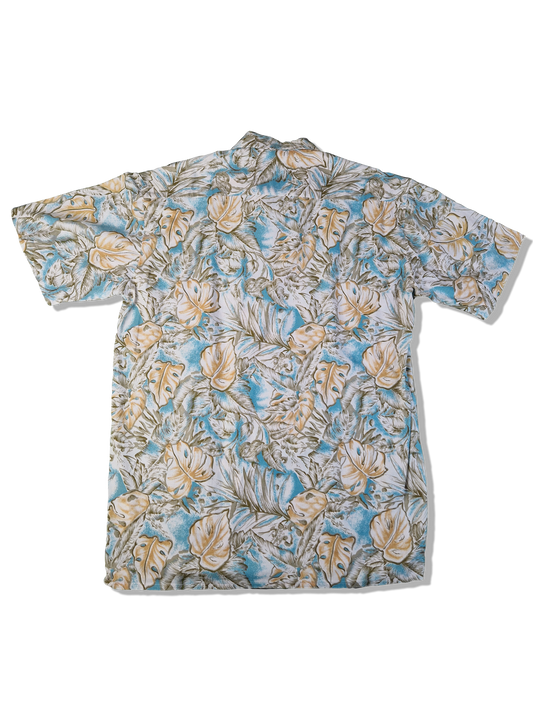 Vintage Mr. Chips 80s Hawaiihemd Made In Korea Blau Braun M