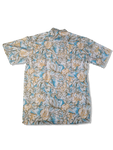 Vintage Mr. Chips 80s Hawaiihemd Made In Korea Blau Braun M