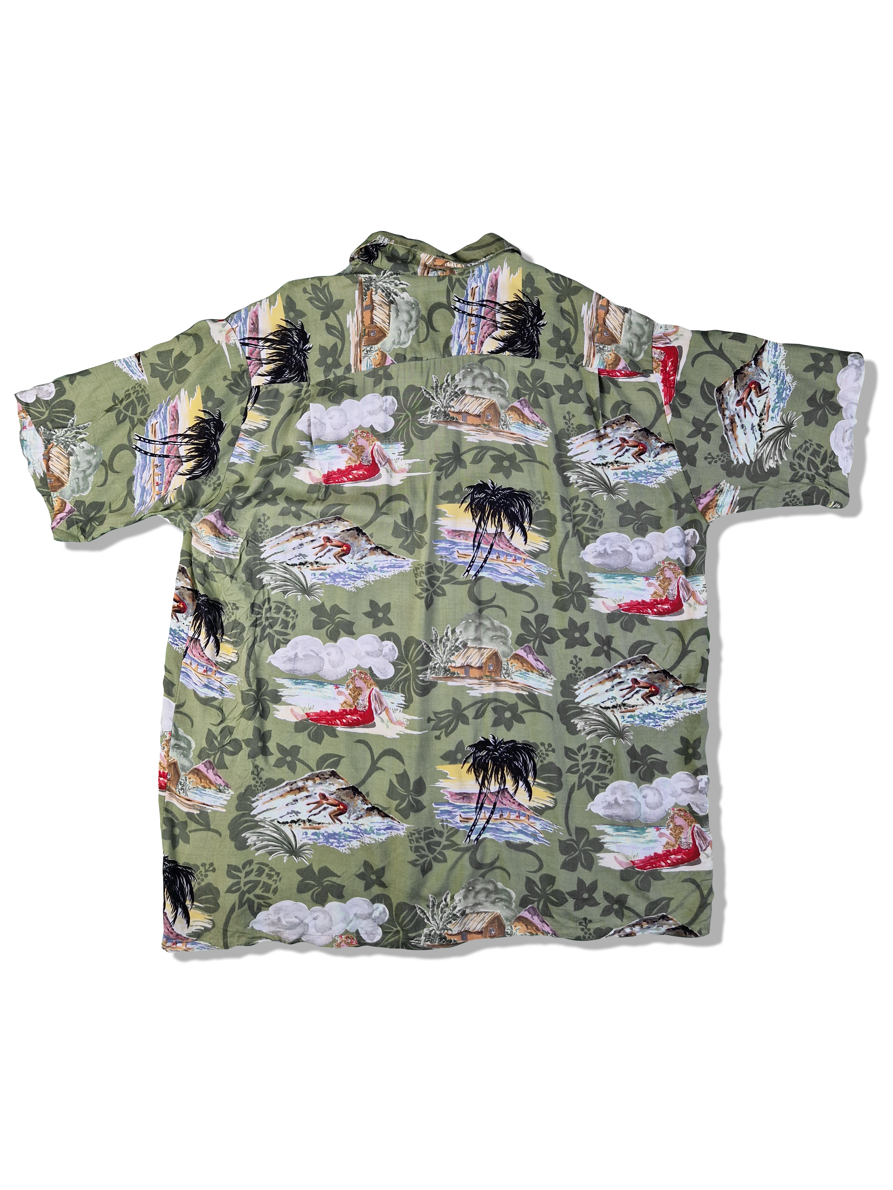 Vintage Pineapple Connection Hawaiishirt Kurzarm Beach Made In Korea Grün M