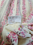 Vintage Milk Bar Hemd Kurzarm 80s Leinen Beige Rosa M-L