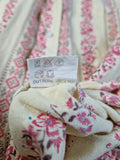 Vintage Milk Bar Hemd Kurzarm 80s Leinen Beige Rosa M-L