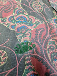 Vintage Ellesse Hemd Kurzarm Abstract Pattern Rot Grau L