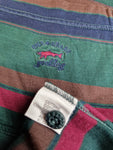 Vintage Paul&Shark Poloshirt Stripes Made In Italy Grün Rot S-M