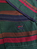 Vintage Paul&Shark Poloshirt Stripes Made In Italy Grün Rot S-M