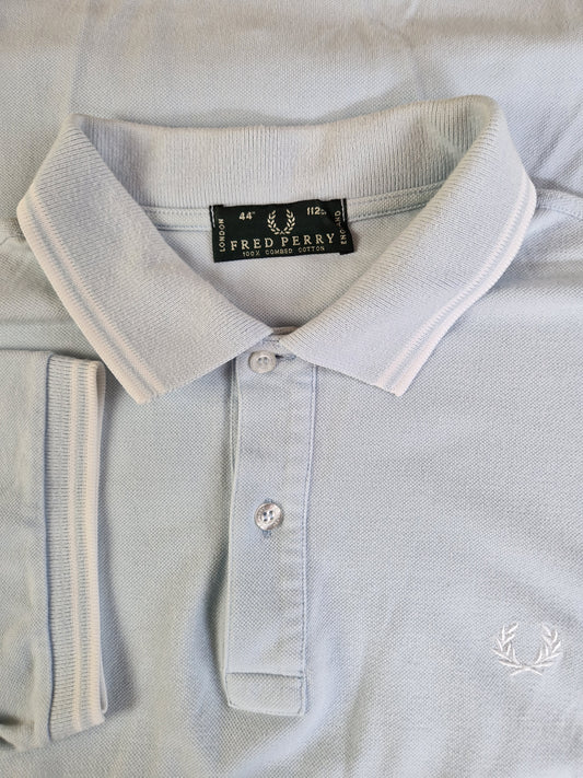 Vintage Fred Perry Poloshirt Basic Combed Cotton Weiß (44") M