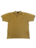 Vintage Fred Perry Poloshirt Cotton Pique Made In Portugal Gelb/Senf L