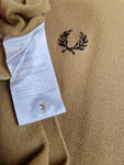 Vintage Fred Perry Poloshirt Cotton Pique Made In Portugal Gelb/Senf L