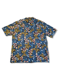 Vintage Hawaii Blues Hemd Kurzarm Made In USA Blau Bunt XL