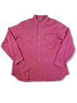 Vintage Valdrôme Hemd 70s Made In France Rot L-XL