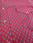 Vintage Valdrôme Hemd 70s Made In France Rot L-XL