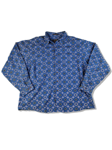 Vintage Colours By Alexander Julian Hemd Made In Hong Kong Blau XL