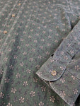 Vintage Avanti Hemd Floral Pattern Grün Beige XL