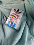 Vintage Adidas Sportjacke Silvertag Monochrom Hellblau / Türkis L