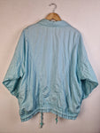Vintage Adidas Sportjacke Silvertag Monochrom Hellblau / Türkis L