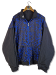 Vintage Adidas Sportjacke Late 80s Reversible VFR Deensen Wendejacke Blau Schwarz (D7) L