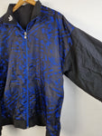 Vintage Adidas Sportjacke Late 80s Reversible VFR Deensen Wendejacke Blau Schwarz (D7) L