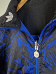 Vintage Adidas Sportjacke Late 80s Reversible VFR Deensen Wendejacke Blau Schwarz (D7) L
