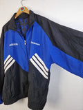 Vintage Adidas Sportjacke Late 80s Reversible VFR Deensen Wendejacke Blau Schwarz (D7) L