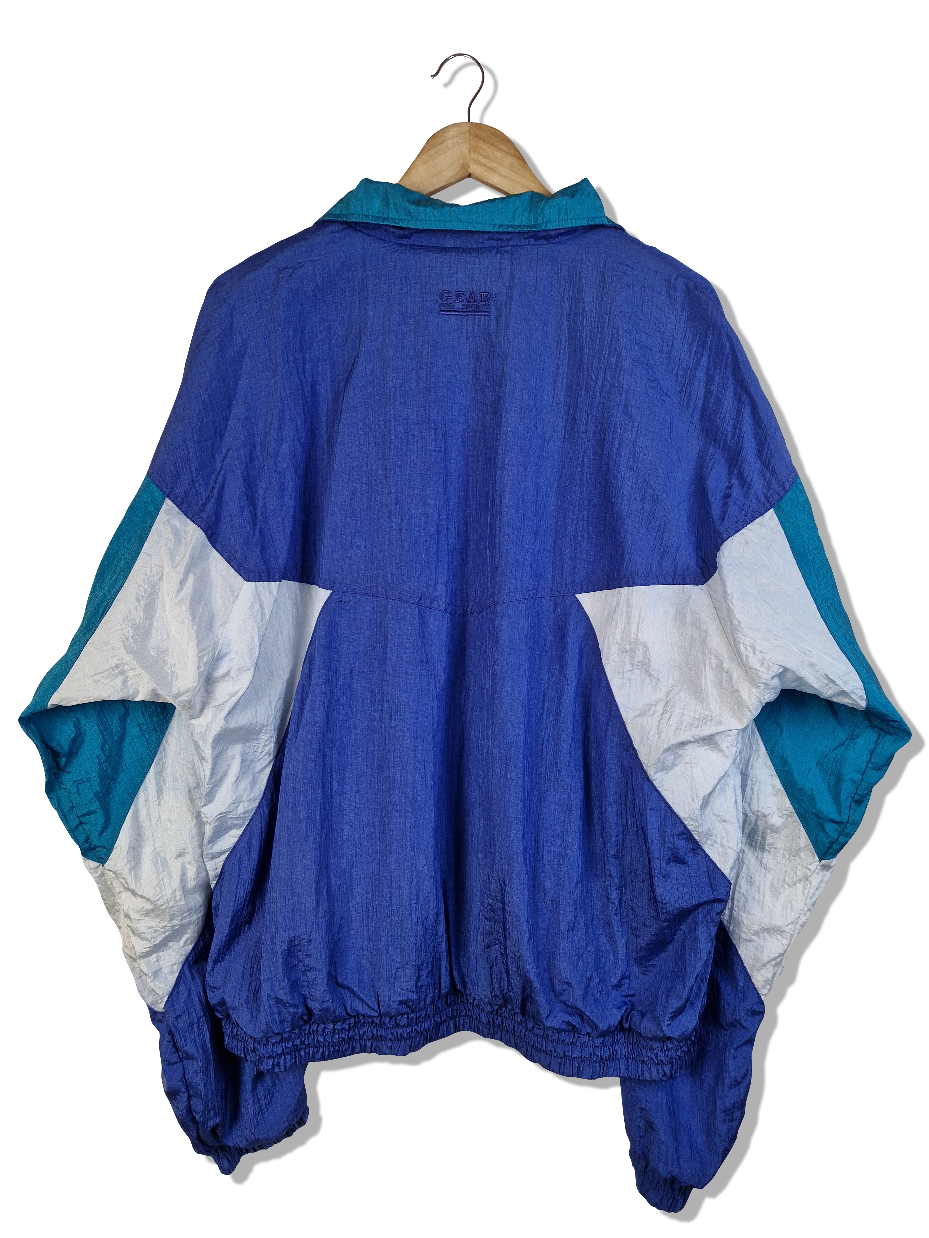 Vintage Gear For Sports Sportjacke Made In Korea Blau Weiß XL