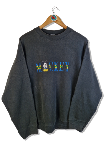 Vintage Disney Sweater Mickey Schwarz XLarge