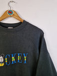 Vintage Disney Sweater Mickey Schwarz XLarge