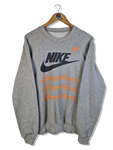 Vintage Nike Sweater 80s Bedruckt Grau L-XL