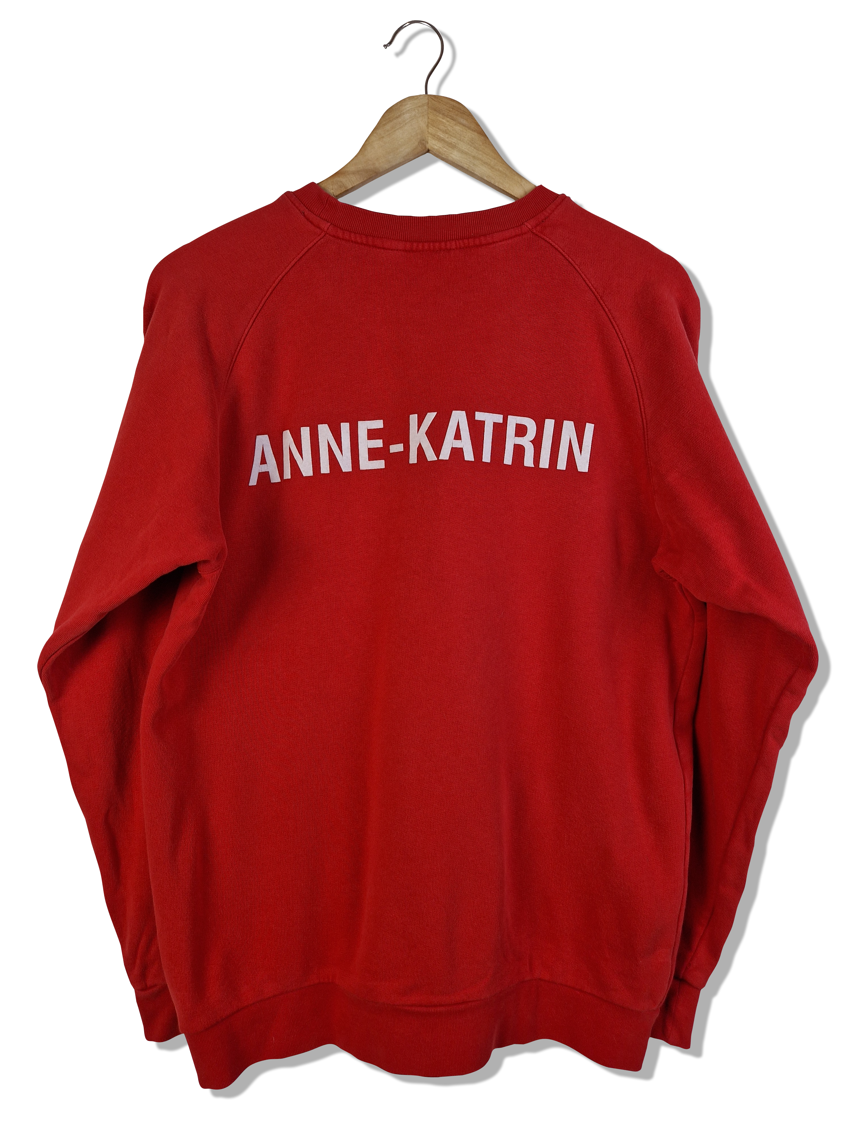 Adidas Sweater "Anne-Katrin" Bestickt Rot M - RareRags