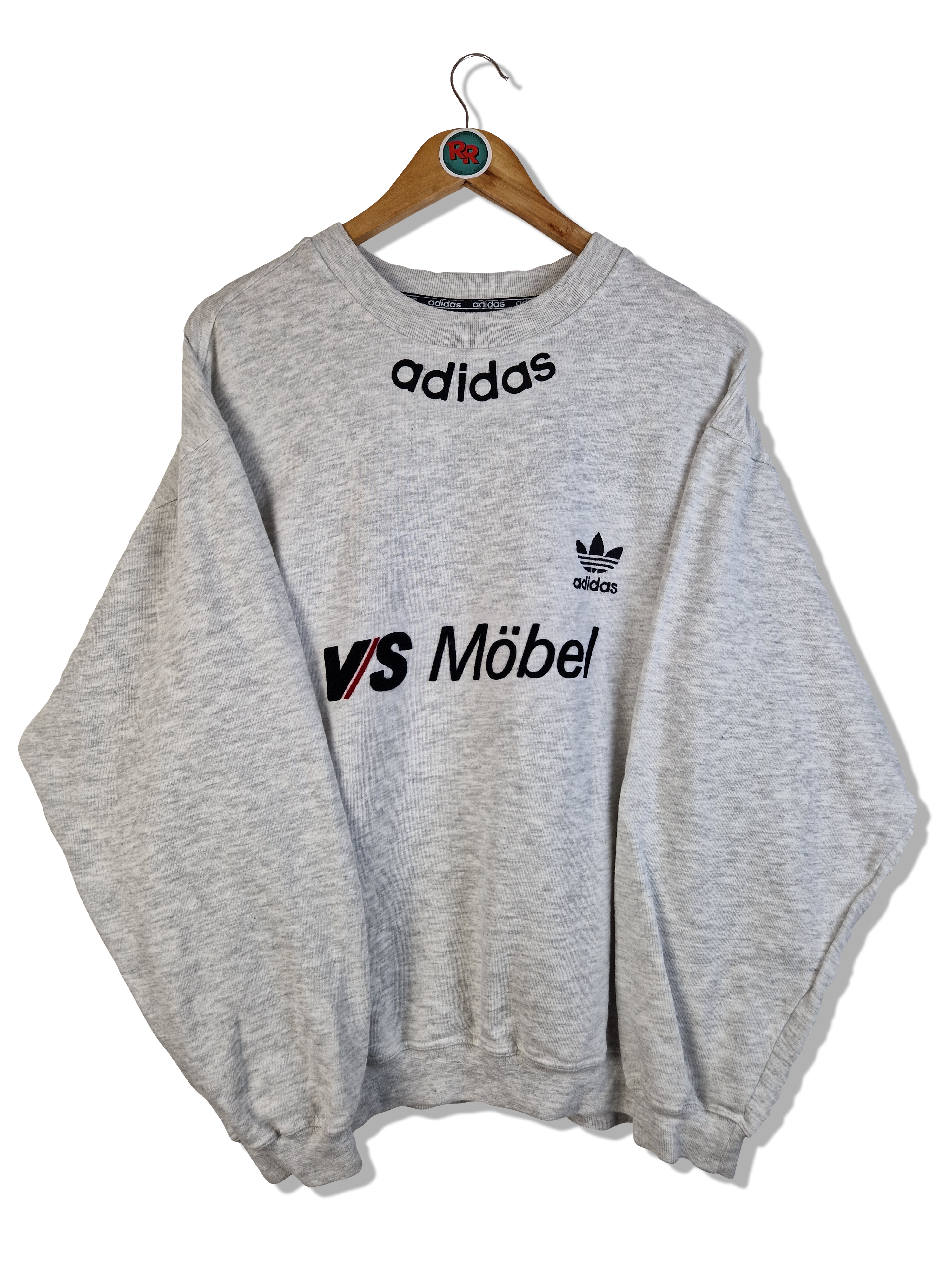 Vintage Adidas Sweater VS Möbel Grau M - RareRags
