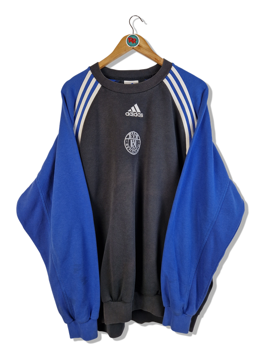 Vintage Adidas Sweater BV10 Remscheid "Kaya" 2000 Blau Schwarz XXL