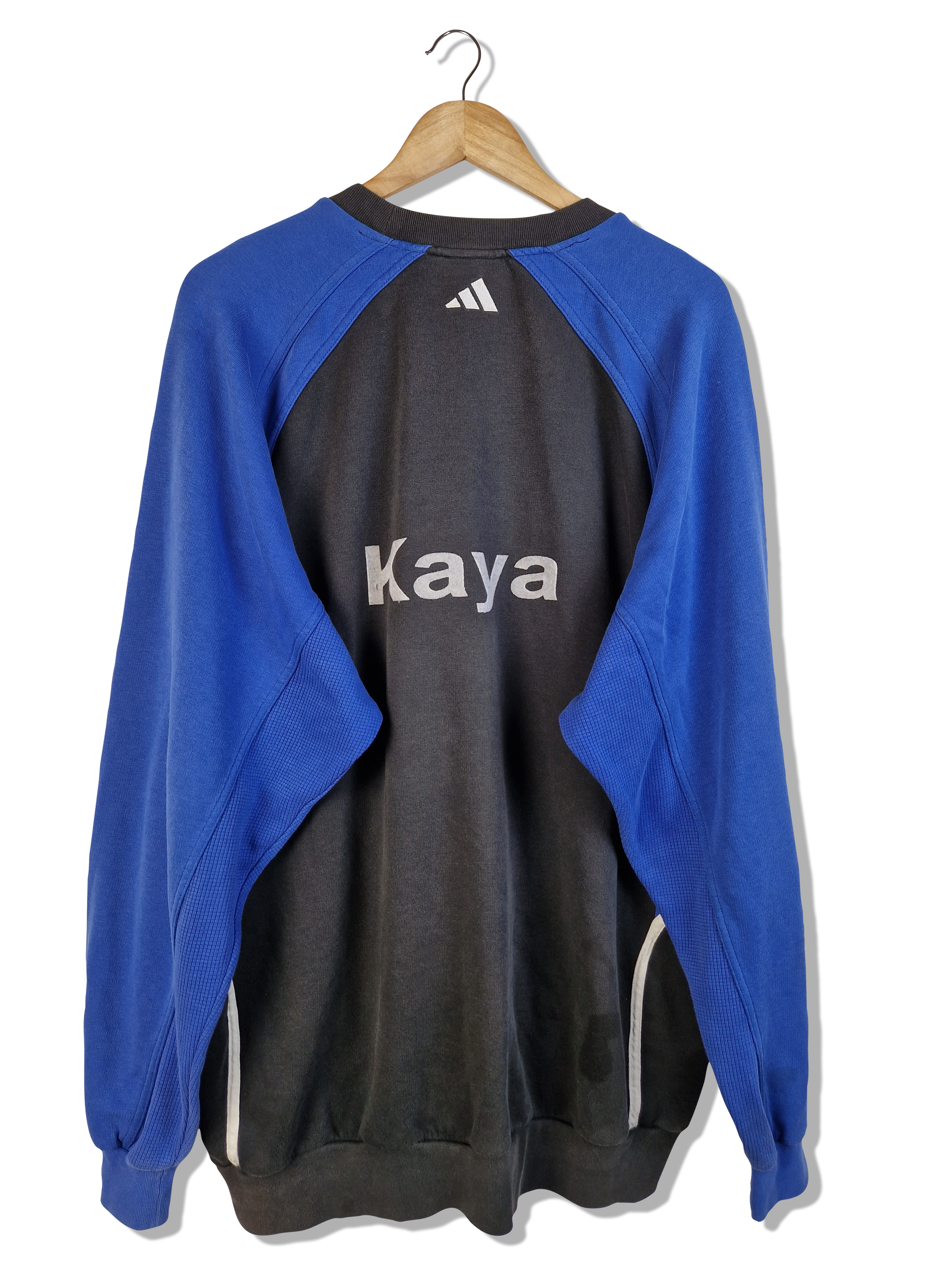 Vintage Adidas Sweater BV10 Remscheid "Kaya" 2000 Blau Schwarz XXL - RareRags