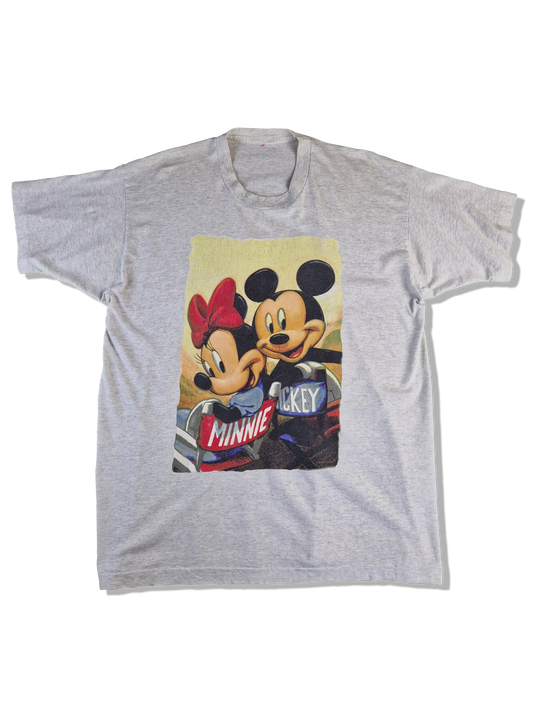 Vintage Disney Shirt Mickey&Minnie Single Stitched Hellgrau L-XL