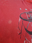 Vintage Chicago Bulls Shirt Single Stitched Bedruckt Rot M