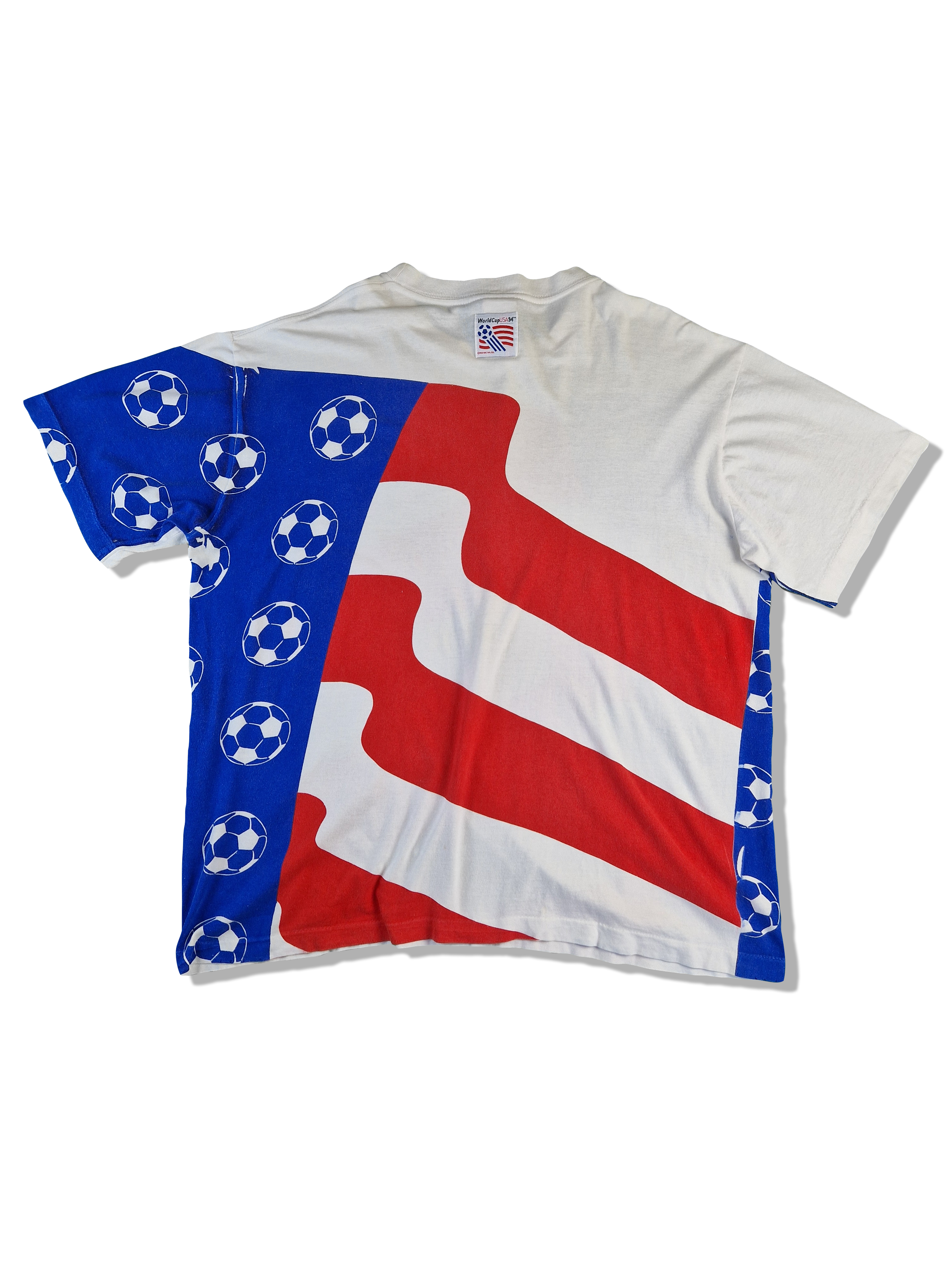 Vintage Brockum Shirt Boston World Cup 1994 Fußball Single Stitched American Flag XL