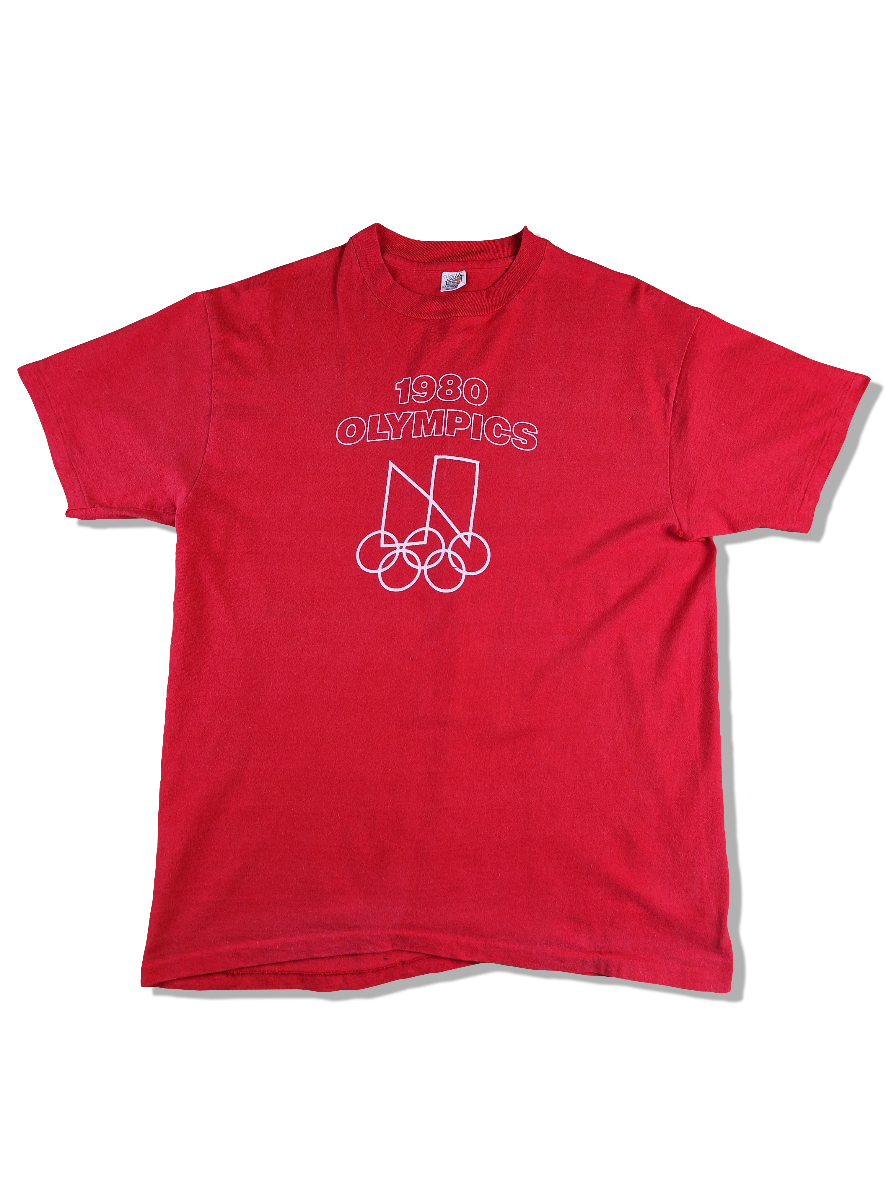 Rare! Vintage Hanes Shirt Beefy-T Olympics 1980 Russland Moskau Rot L-XL