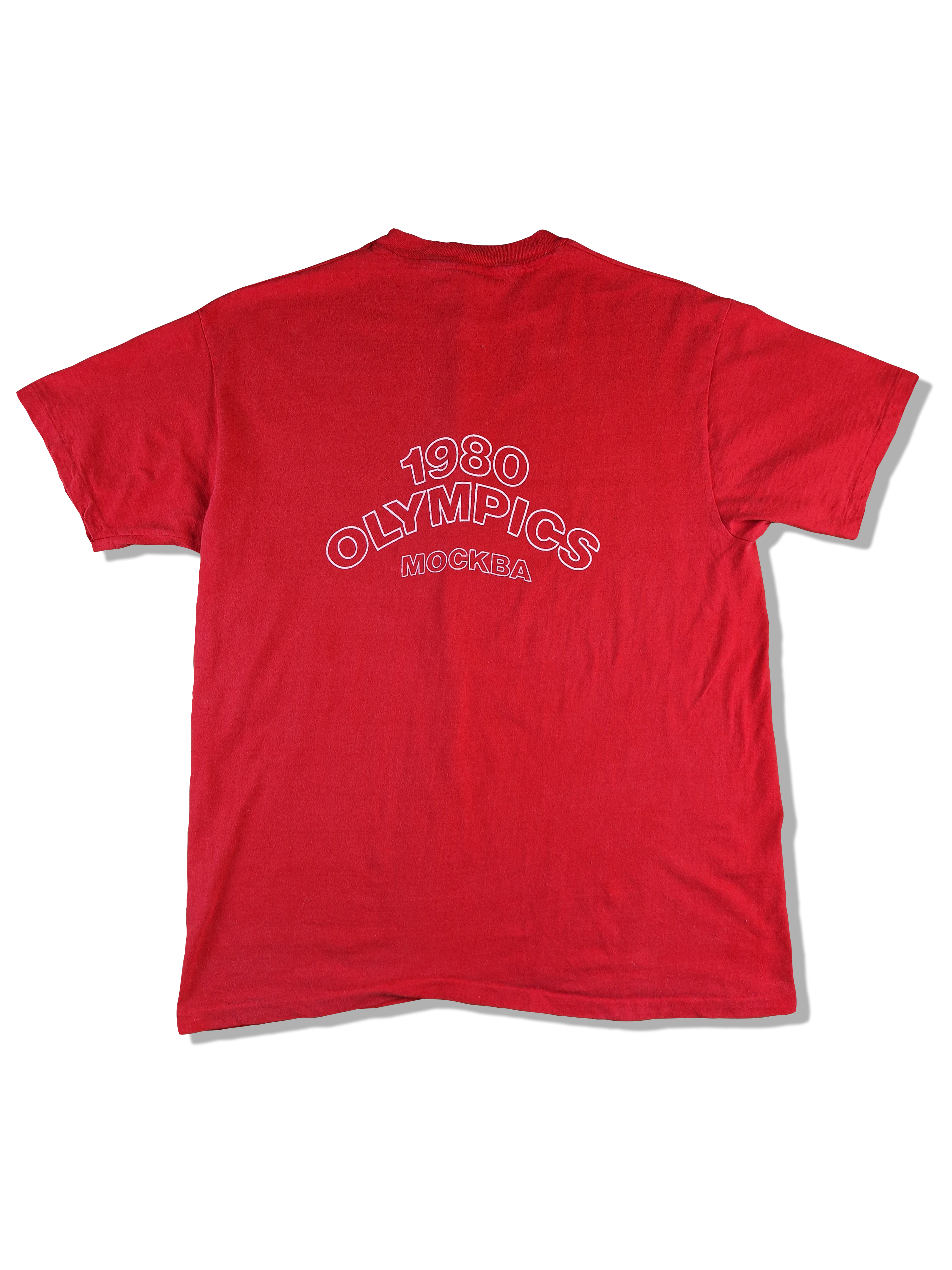Rare! Vintage Hanes Shirt Beefy-T Olympics 1980 Russland Moskau Rot L-XL
