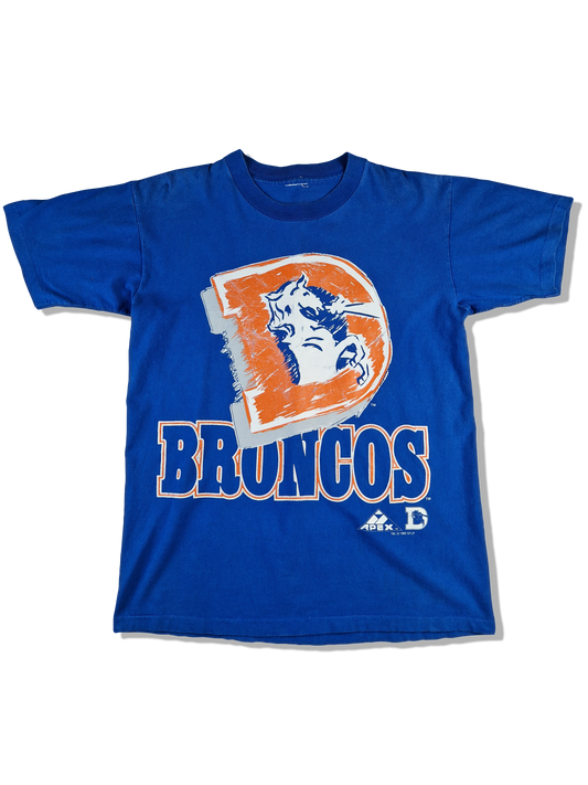 Vintage Denver Broncos Shirt 1993 NFLP Football Made In USA Single Stitched Blau L-XL