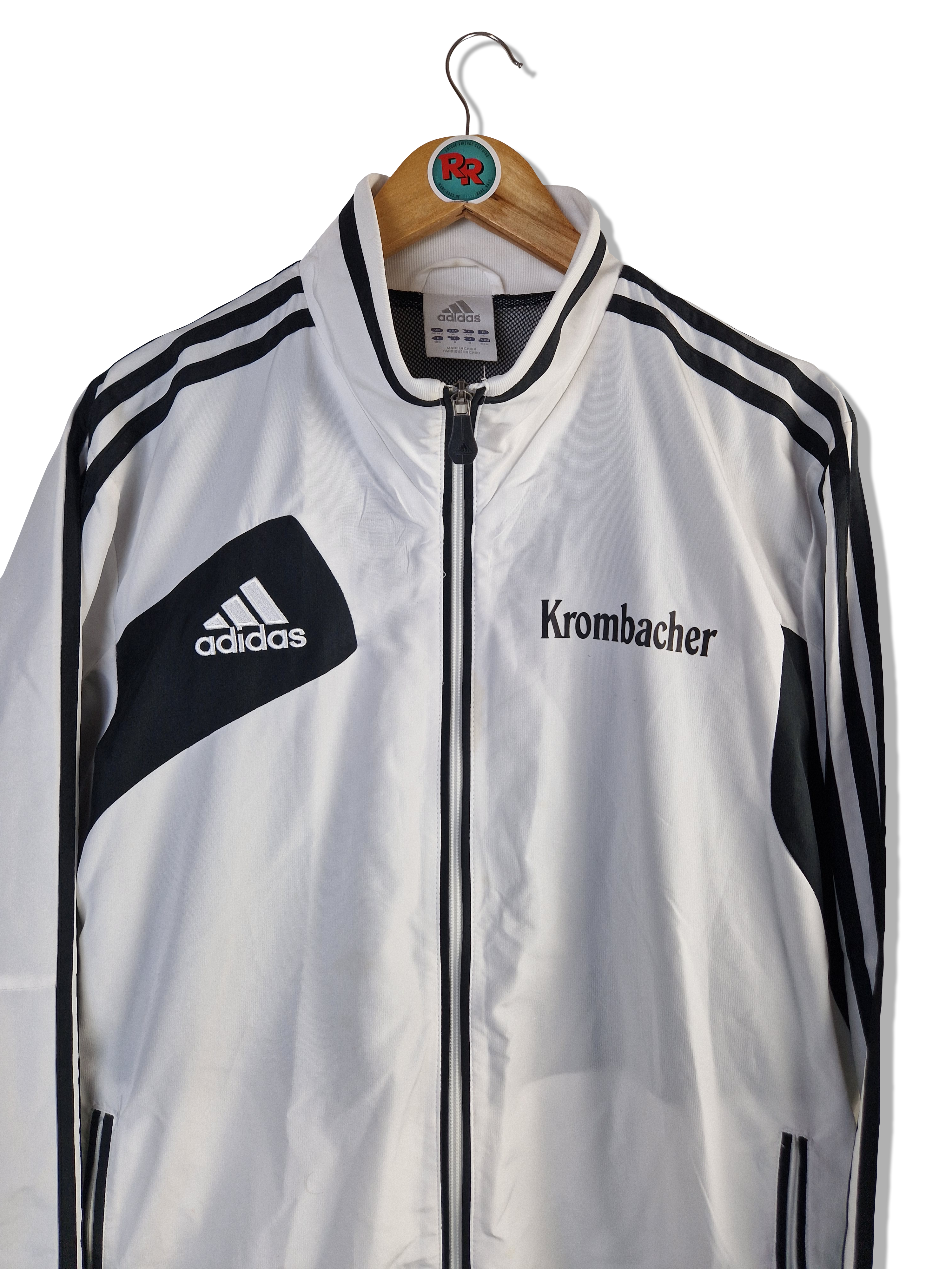 Adidas Sportjacke Bier Werbung Krombacher  Grau Schwarz M