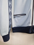 Vintage Umbro Sportjacke 80s #66 Big Back Logo Logostreifen Hellblau L