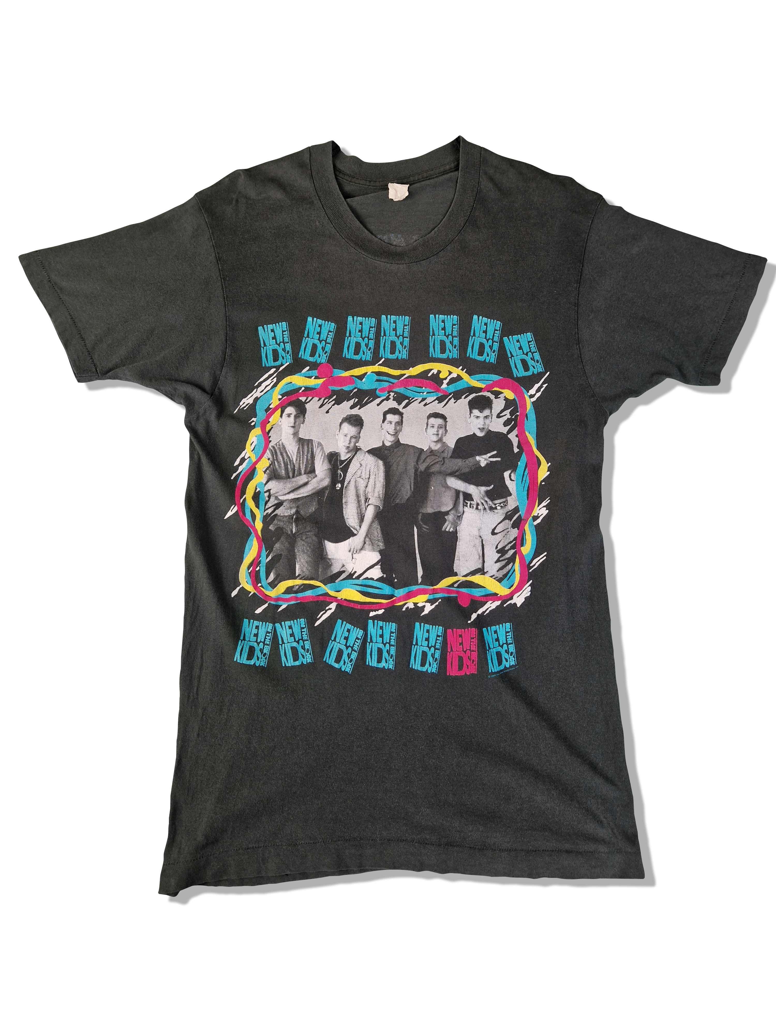 Vintage New Kids On The Block Shirt Tour 1989 Canada Sold Out Single Stitched M-L - RareRags