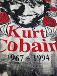 Nirvana Shirt Kurt Cobain Reprint Single Stitched All Over Schwarz L