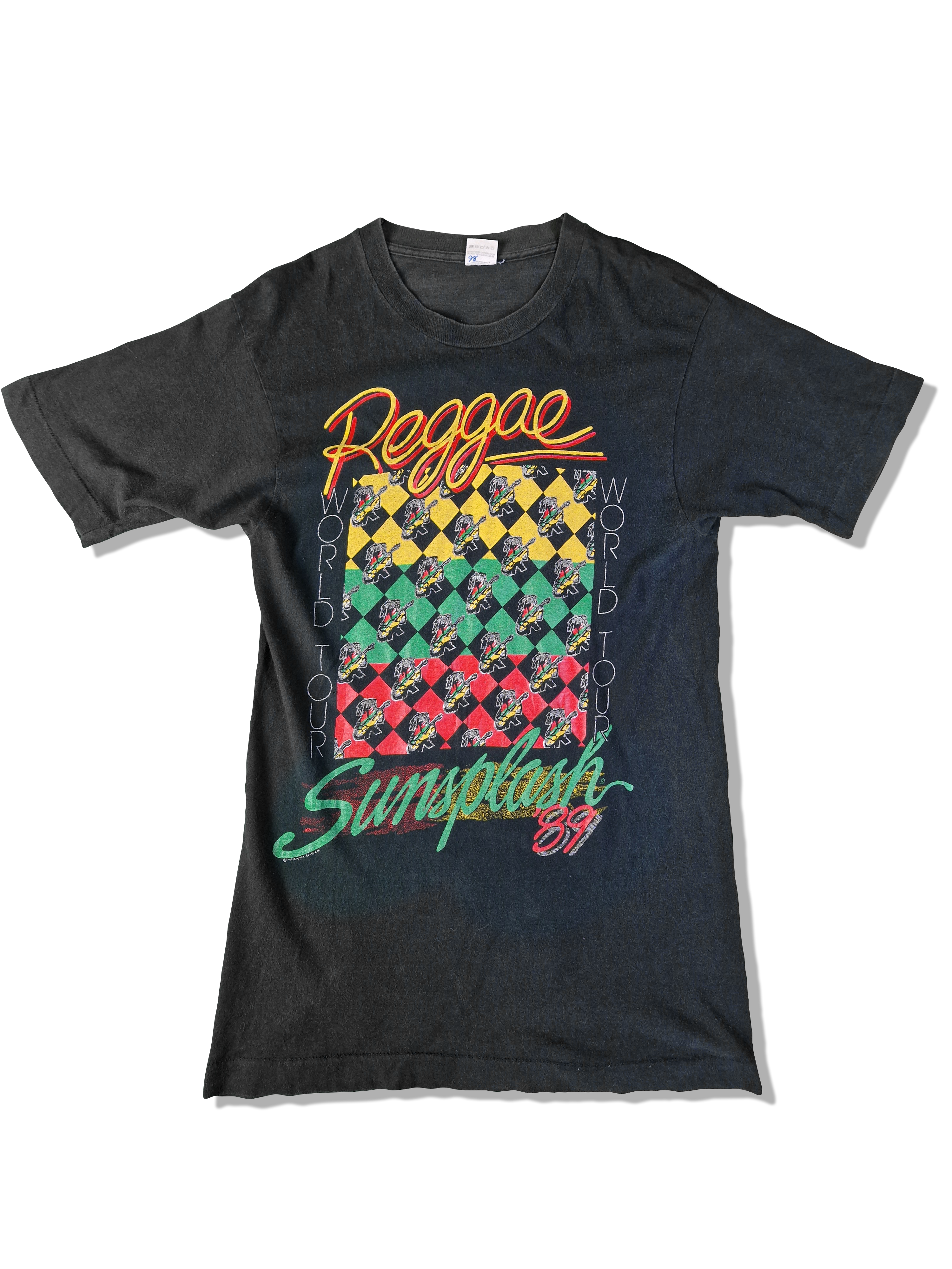 Vintage Fruit Of The Loom Shirt Reggae Sunsplash Tour 1989 Made In USA Single Stitched  M - RareRags