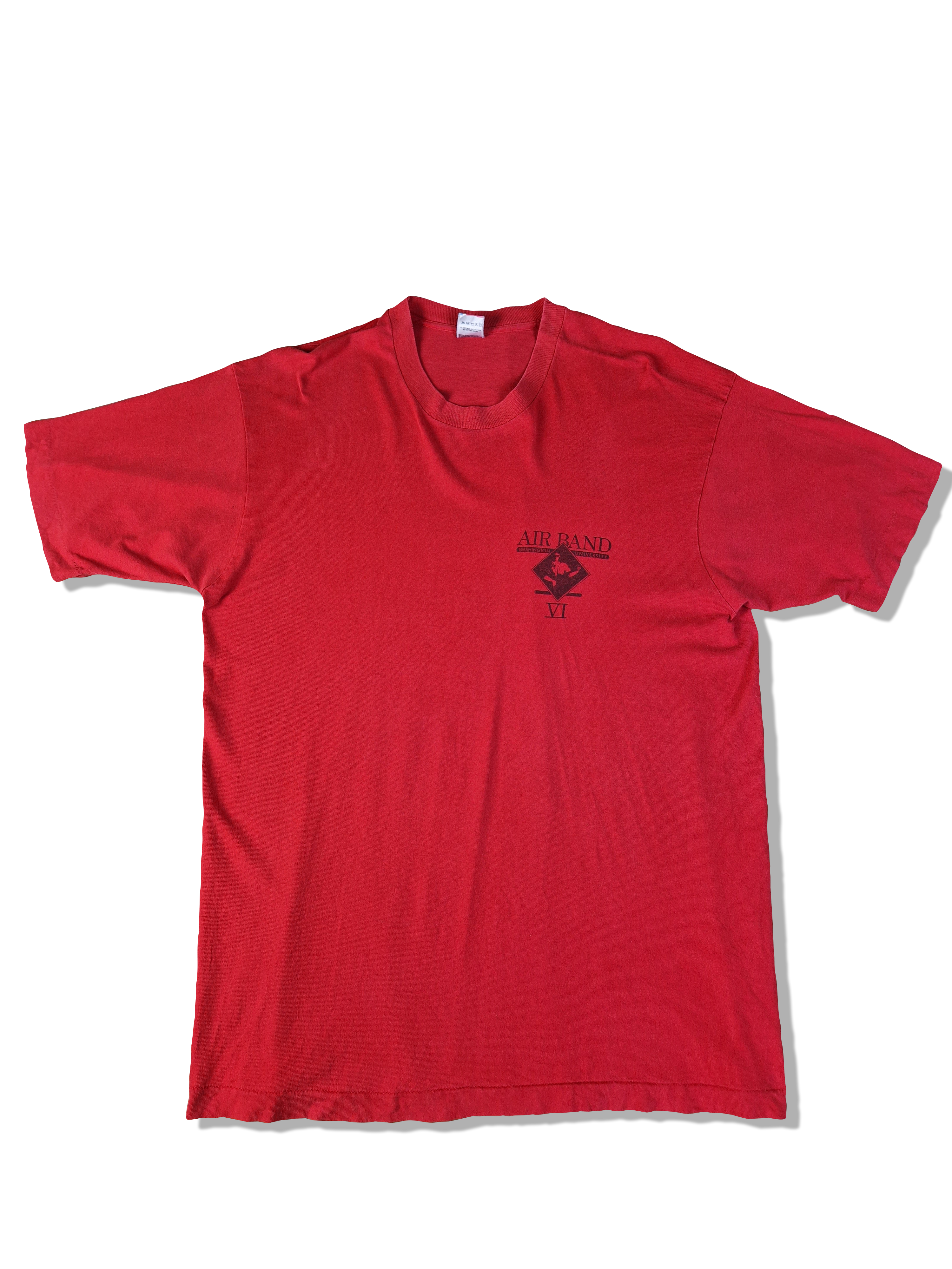 Vintage Fruit Of The Loom Shirt Air Band Washington University VI Rot XL - RareRags
