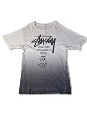 Vintage Stüssy Shirt "Bronx, Compton, Santa Ana, ..." Schwarz Weiß XL - RareRags