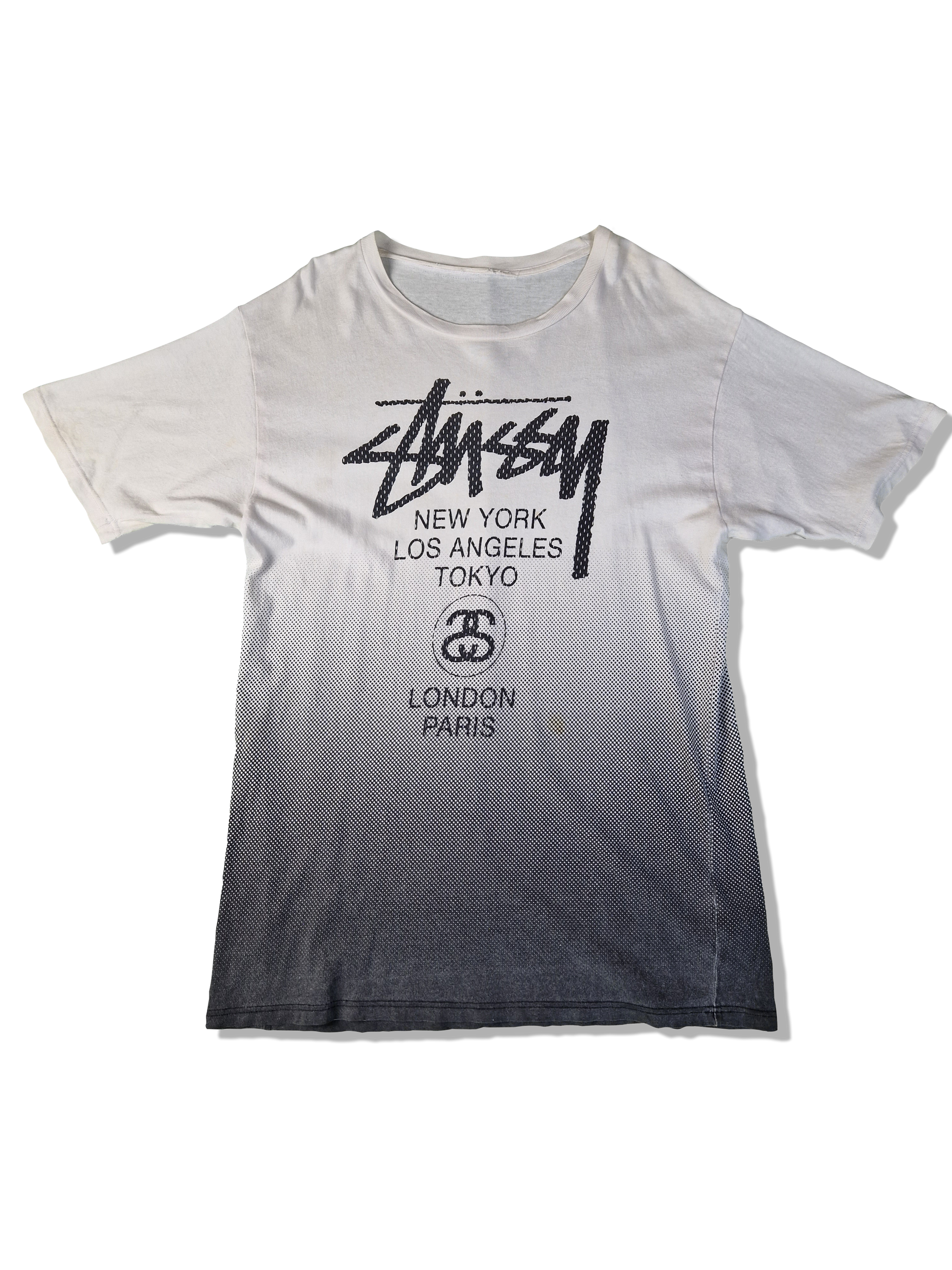 Vintage Stüssy Shirt "Bronx, Compton, Santa Ana, ..." Schwarz Weiß XL - RareRags